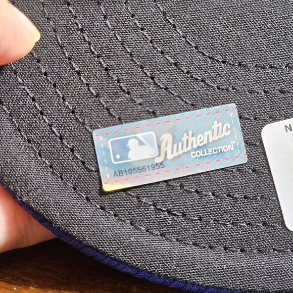 New Era MLB Phillies Fitted Hat Cap 7 7/8 Red Blue 59Fifty Bating Practice New - Picture 16 of 16